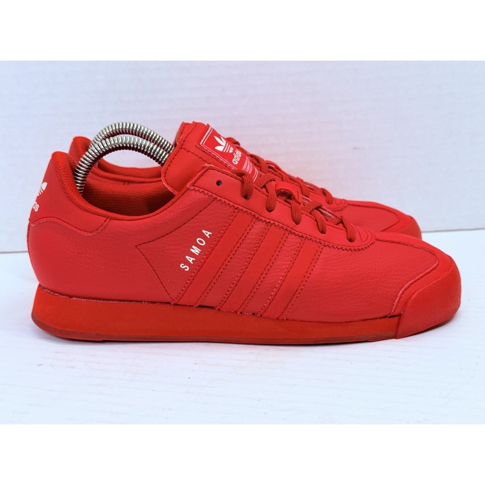 Adidas Samoa Poppy Red FV6096 Sneakers Men's US 7 Leather Originals Shoes